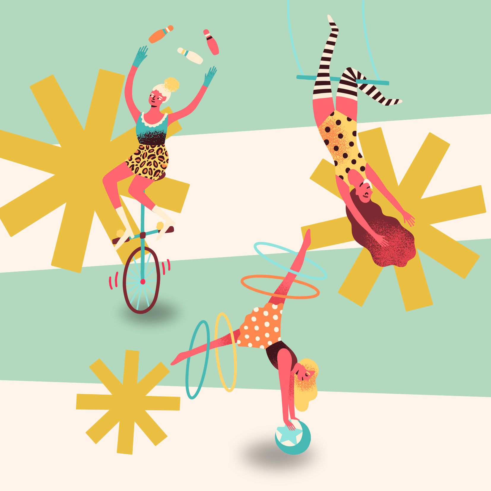 personnage rigolo faisant du cirque